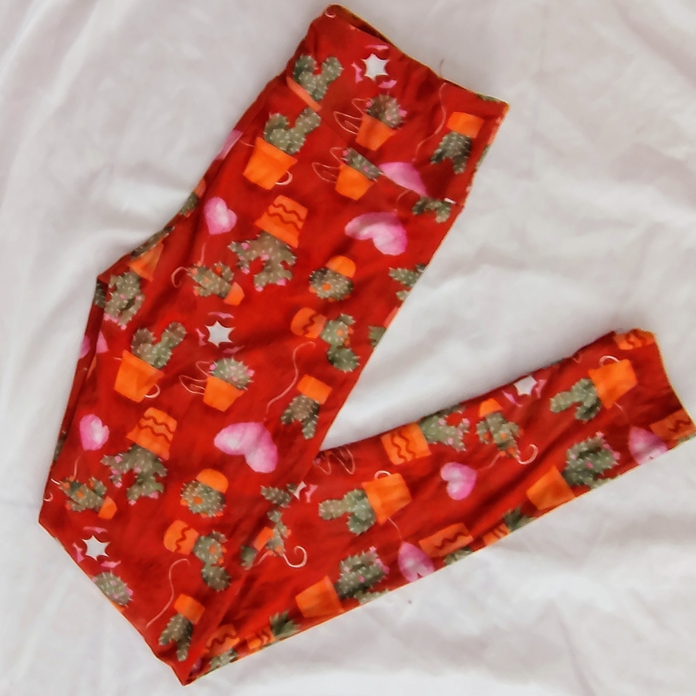 Kids' Red Patterned Leggings